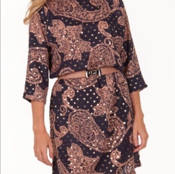 Tracy Negoshian Lela Paisley Dot Dress, Medium - Picture 2 of 8